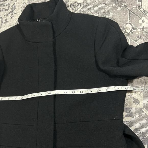 J. Crew Black Lady Day Top Coat Size 6 Italian Double Cloth Wool Blend Italian - Picture 11 of 11